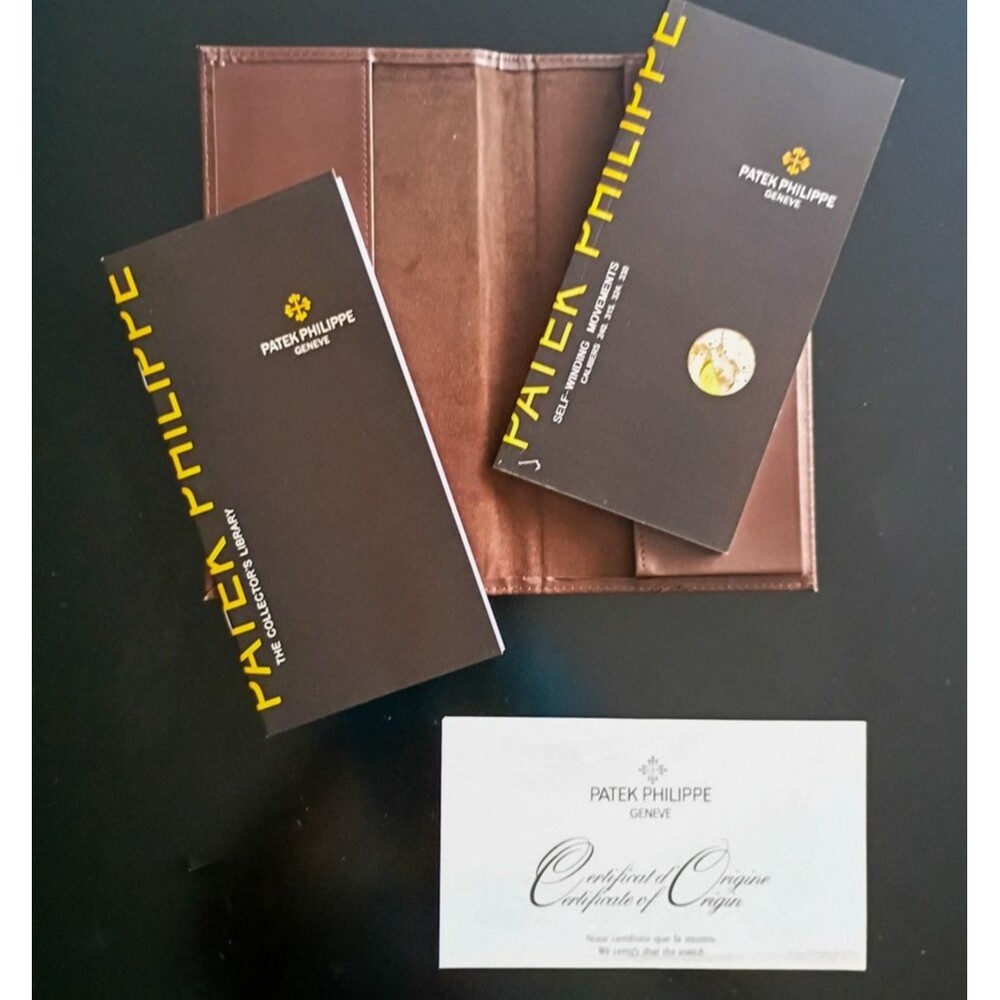 Patek Philippe Leather Folder with Certificate & Movement Booklet Set | MINT